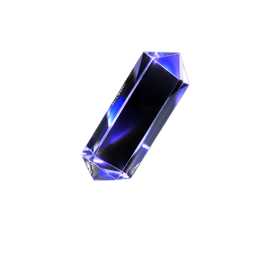 Abstract 3D decorative crystal